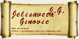Jelisaveta Ginović vizit kartica